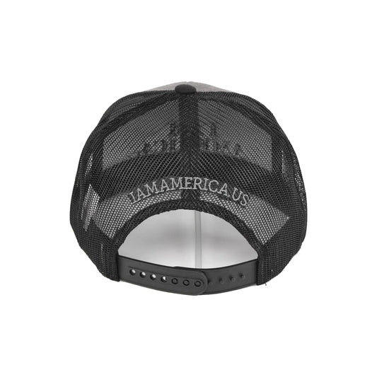 Wool Heather Gray TM black embroidered