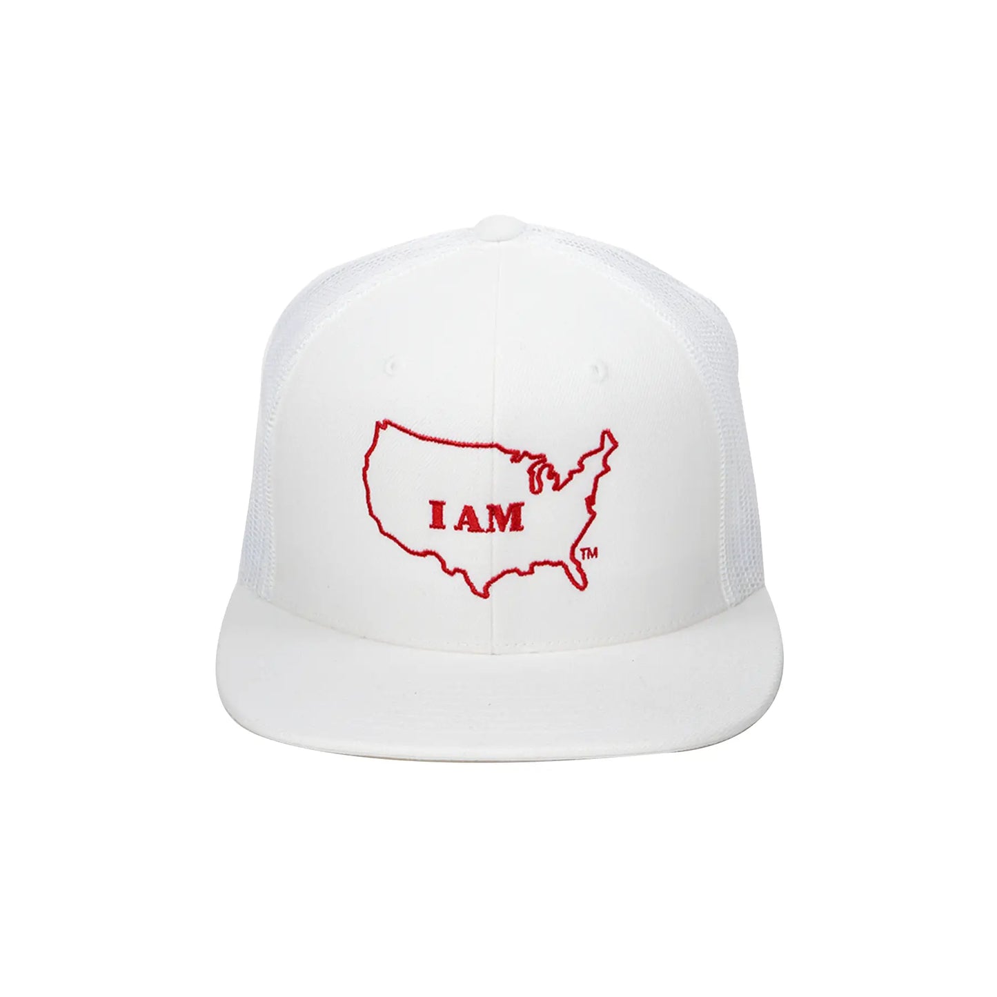 WHITE WOOL W/ RED BRAND