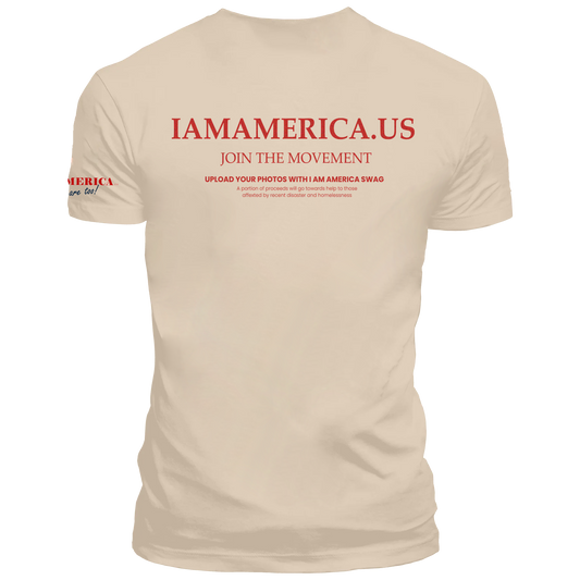 WE NEVER SURRENDER BRANDED FLAG, in khaki