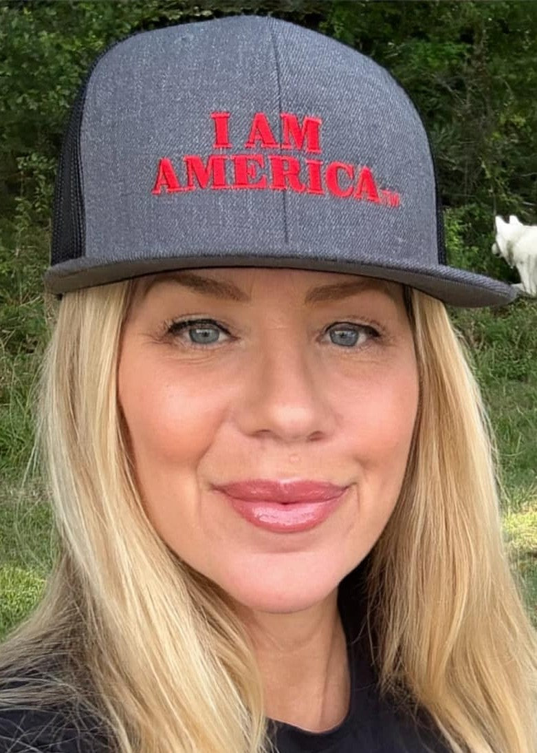 Wool Heather Gray Trucker with Brand in red