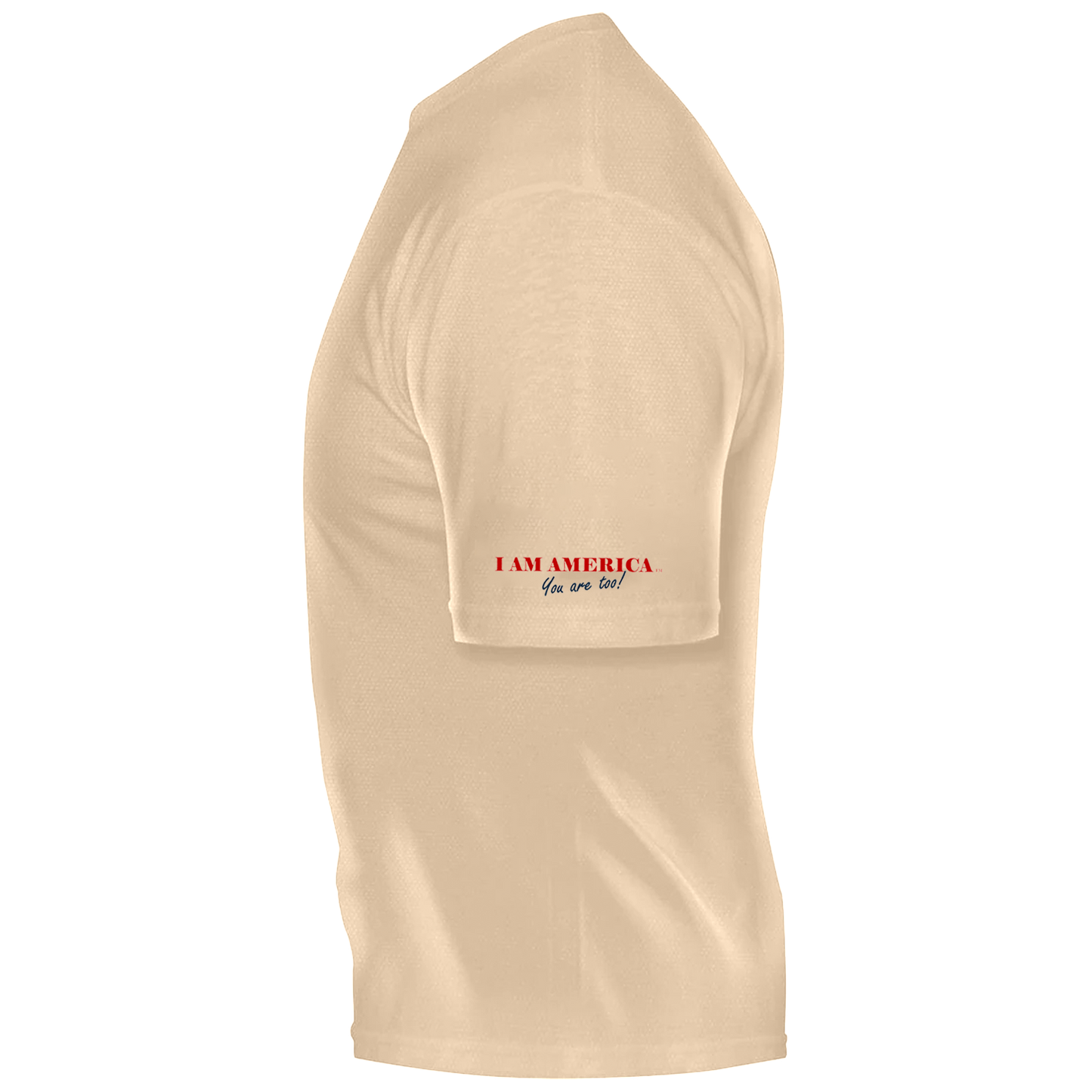 WE NEVER SURRENDER BRANDED FLAG, in khaki